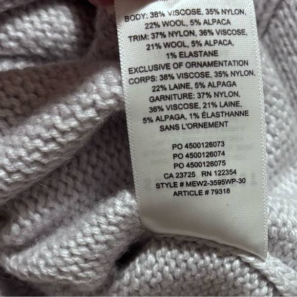 Aritzia Sunday Best Grey Crew Neck Sweater with butterfly embroidery size - Picture 9 of 10